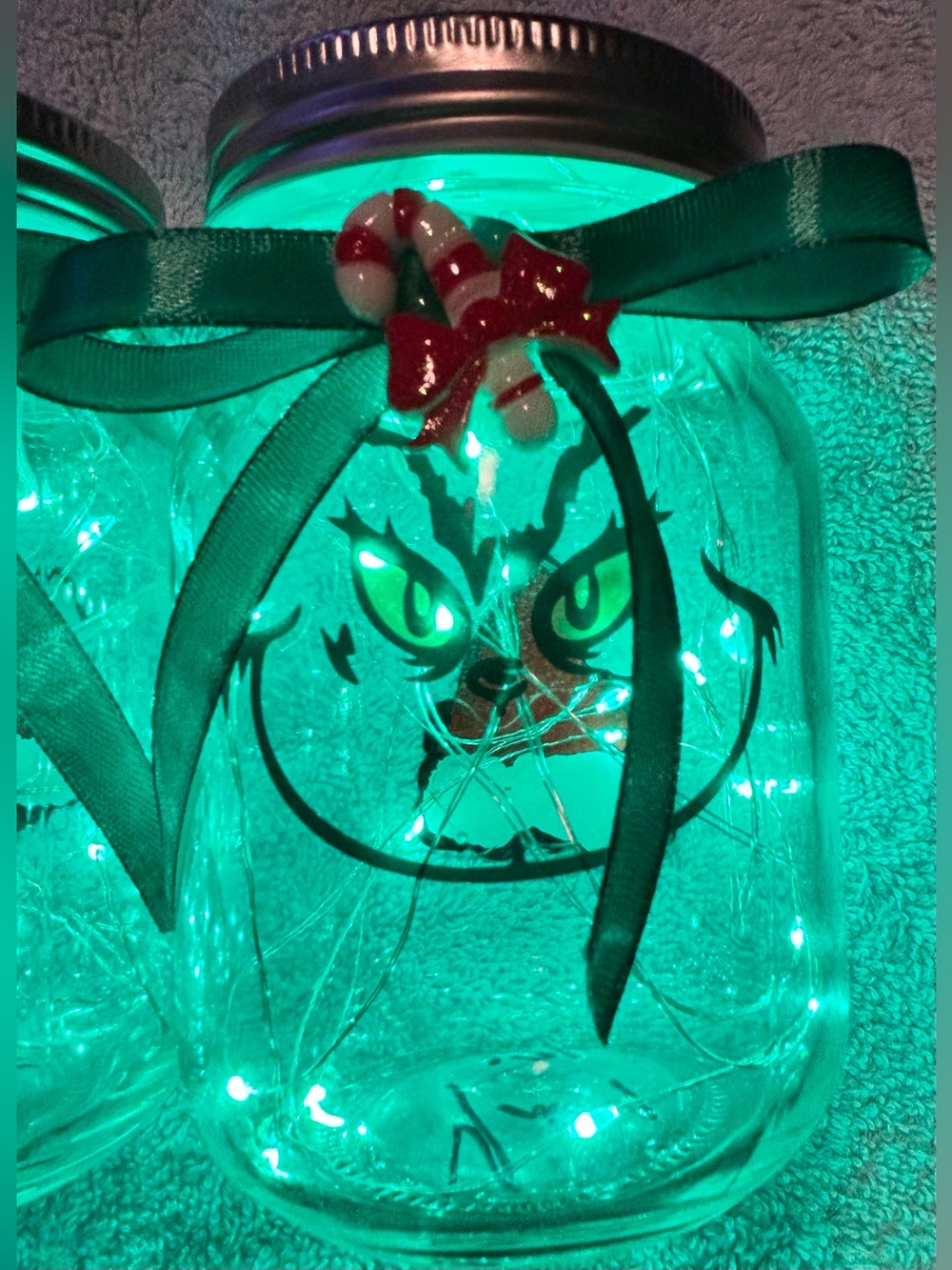 GRINCH-INSPIRED/FANDOM XMAS FAIRY-LIGHT DECOR/HANDPAINTED/HANDMADE! *PICK ONE* - Picture 8 of 8